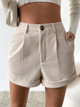 Slant Pocket Roll Up Hem Shorts